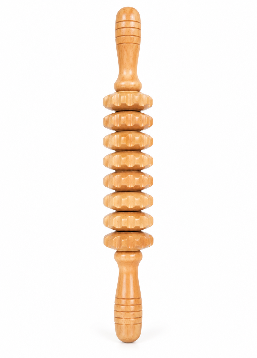 Rodillo de madera portátil para masaje corporal y maderoterapia
