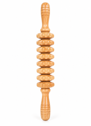 Rodillo de madera portátil para masaje corporal y maderoterapia